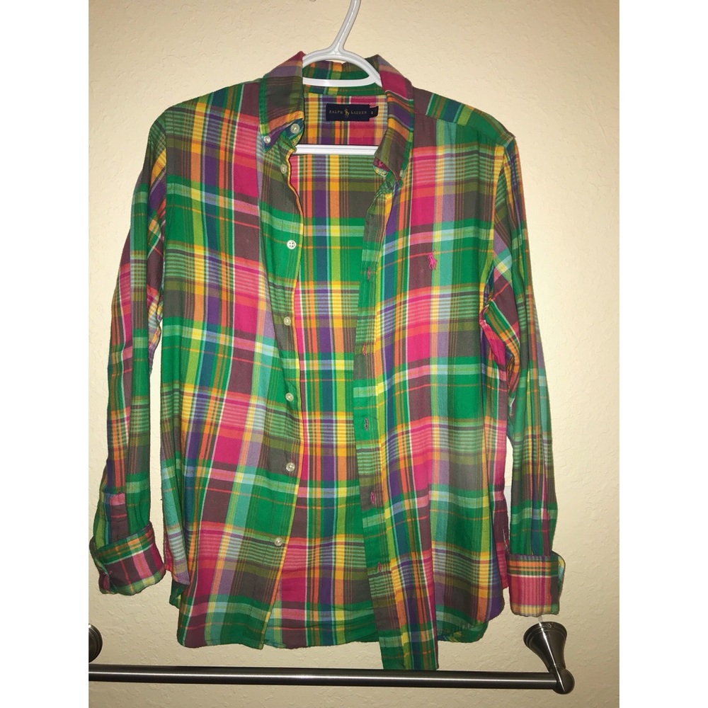 Ralph Lauren button up flannel shirt.